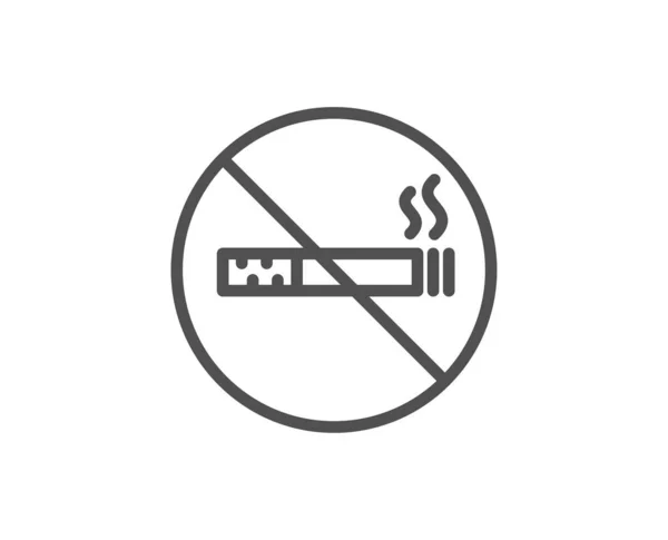 Non fumare linea icona. Smetti di fumare. Servizio in albergo. Vettore — Vettoriale Stock