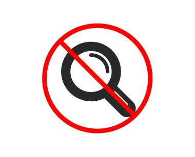 Araştırma simgesi. Büyüteç işareti. Vektör