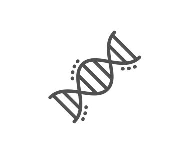 Kimya dna çizgi simgesi. Laboratuvar analiz işareti. Vektör