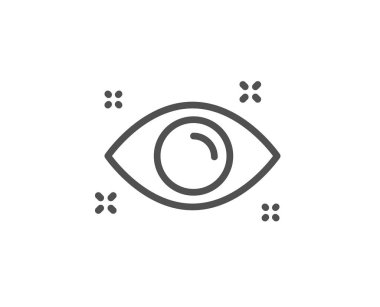 Sağlık göz çizgisi simgesi. Oculist klinik işareti. Optometri görüşü. Vektör