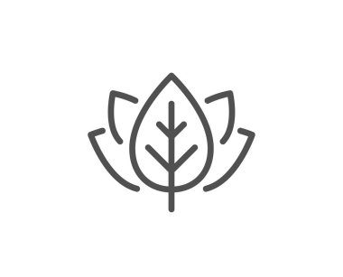 Organik test çizgi simgesi. Biyo kozmetik işareti. Adil ticaret. Vektör