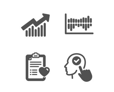 Sütun diyagramı, Hasta geçmişi ve Talep eğrisi simgeleri. Kullanıcı işaretini seçin. Vektör
