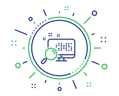 Bilgisayar satırı simgesinde arama yapın. Veri işaretini bulun. Vektör