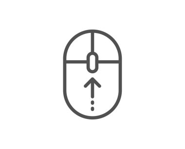 Fare çizgisi simgesini yukarı kaydırın. Kaydırma ok işareti. Açılış sayfası kaydırma. Vektör