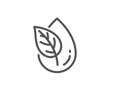 Organik ürün satırı simgesi. Yapay renk işareti yok. Doğal tatlar. Vektör