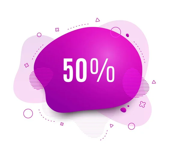 50% off Sale. Discount offer price sign. Vector — Stock Vector