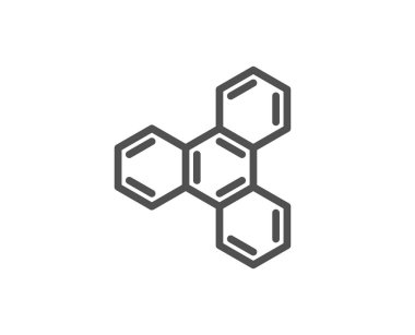 Kimyasal formül çizgisi simgesi. Kimya laboratuar tabelası. Analysis. Vektör
