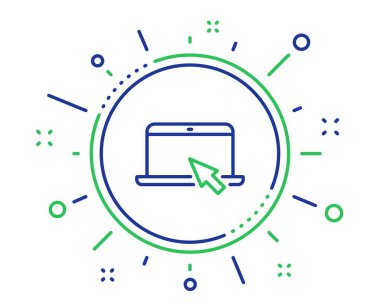 Dizüstü bilgisayar simgesi. Defter işareti. Vektör