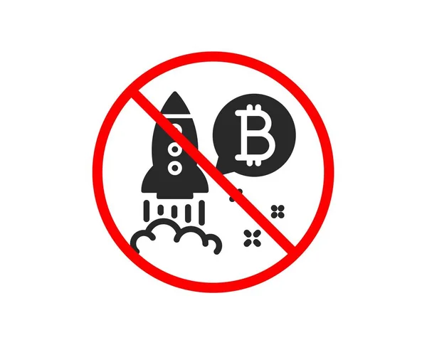 Icono de Bitcoin. Signo de inicio de criptomoneda. Vector — Vector de stock