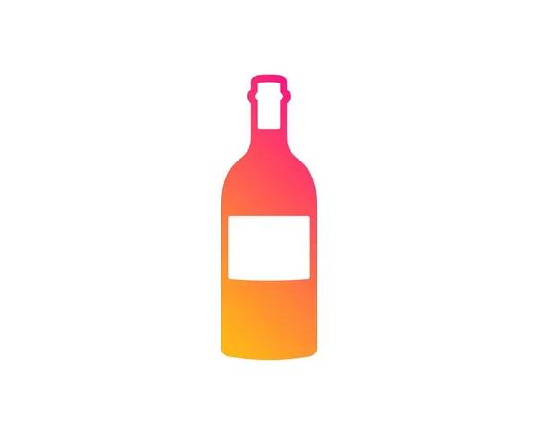 酒瓶图标。美乐或赤霞珠标志。向量 — 图库矢量图片
