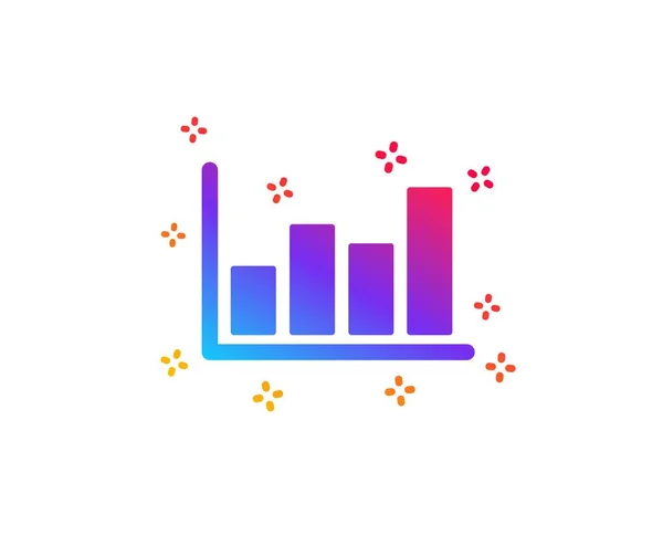 Ícone de gráfico de histograma. Gráfico financeiro. Vetor — Vetor de Stock