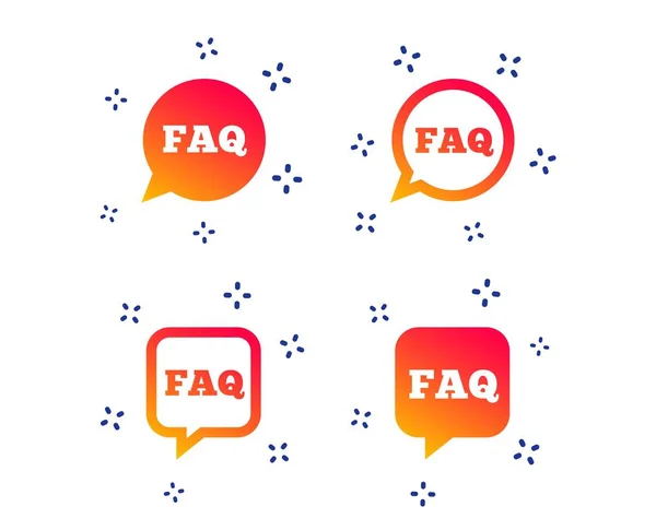 FAQ sinais de informação. Ajuda as bolhas de fala. Vetor —  Vetores de Stock