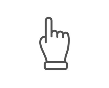 El çizgisi simgesine tıklayın. Bir parmak avuç içi işareti. Vektör