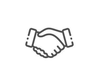 El sıkışma çizgisi simgesi. El hareketi işareti. Vektör