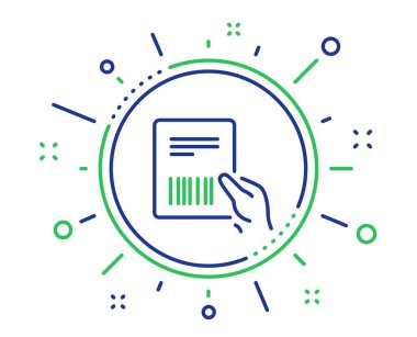 Paket fatura satırı simgesi. Teslimat belgesi. Vektör