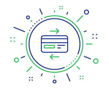 Kredi kartı satırı simgesi. Banka ödeme yöntemi. Vektör