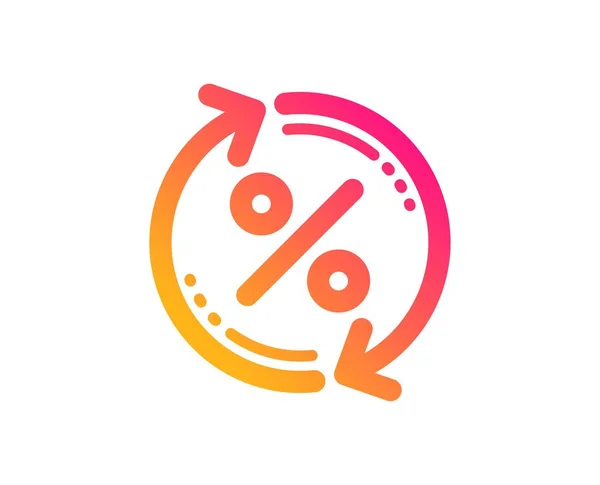 Pictogram voor bijwerken van Leen percentage. Kortings teken. Vector — Stockvector