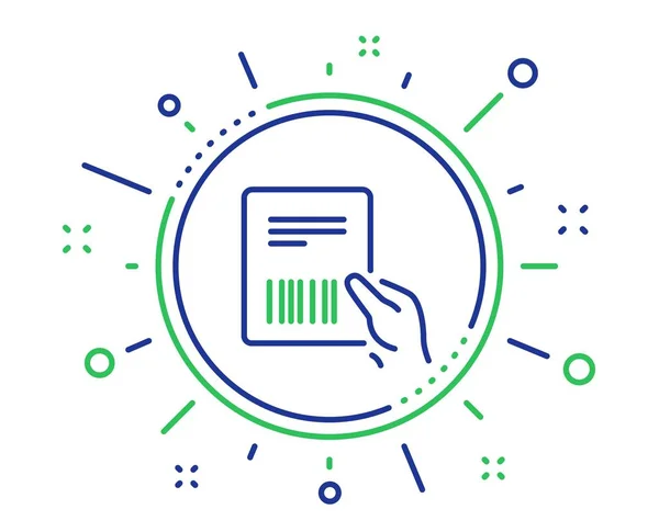 Csomagszámla sorának ikonja. Kézbesítési dokumentum. Vektor — Stock Vector