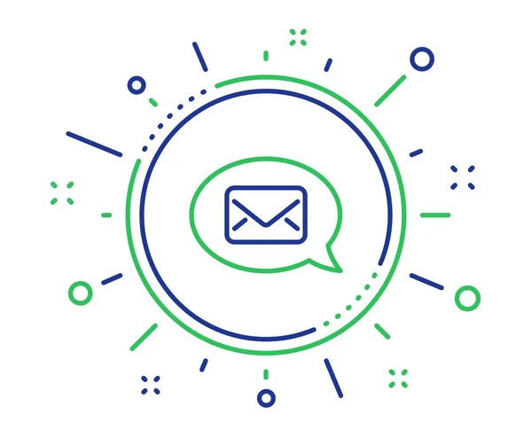 Icono de línea de correo. Señal de comunicación Messenger. Vector — Vector de stock