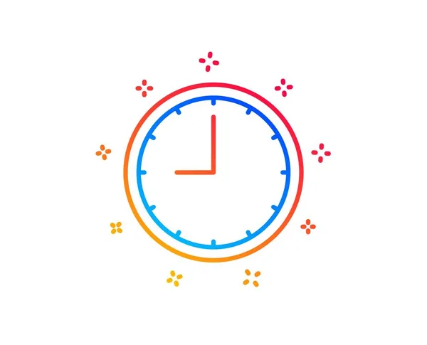 Icono de línea de reloj. Signo de tiempo o reloj. Vector — Archivo Imágenes Vectoriales