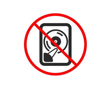 Hdd simgesi. Bilgisayar bellek bileşeni işareti. Veri depolama. Vektör