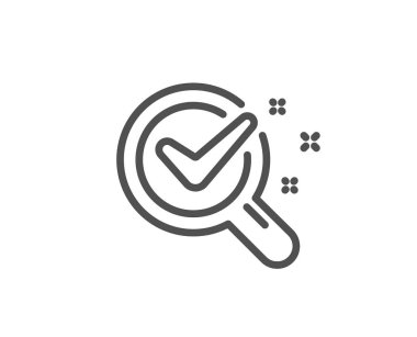 Kimya laboratuvar satır simgesi. Laboratuvar araştırma işareti. Analysis. Vektör