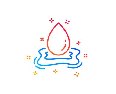 Su damla sıçrama hattı simgesi. Temiz su işareti. Vektör