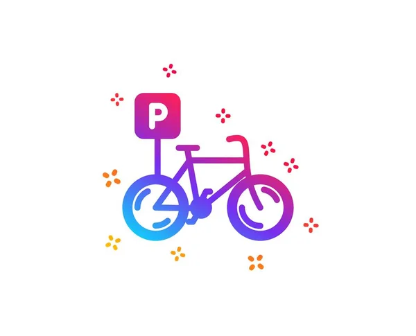 Значок парковки велосипедов. Знак велосипедного парка. Вектор — стоковый вектор
