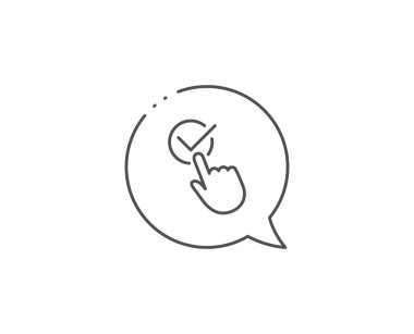 Onay kutusu satır simgesi. Kabul edilen veya onaylanan işaret. Vektör