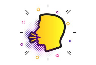 Konuşun veya konuşun simgesi. Yüksek gürültü sembolü. Vektör