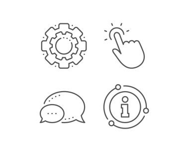 Touchpoint satır simgesi. Buraya tıklayın işareti. Vektör