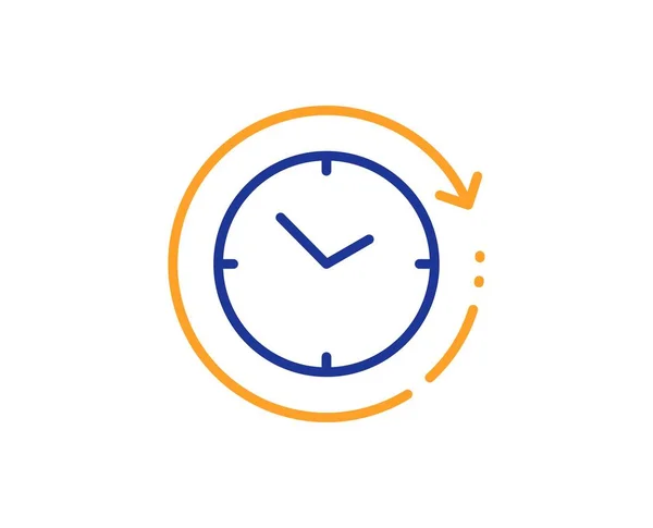 Icono de línea de cambio de hora. Señal de reloj. Mira. Vector — Vector de stock