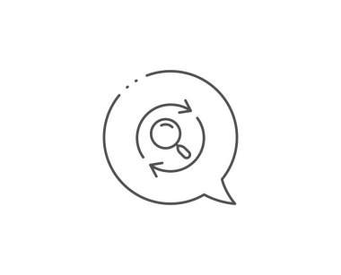 Arama satırı simgesi. Sonuçları bul işaretini yenileyin. Vektör