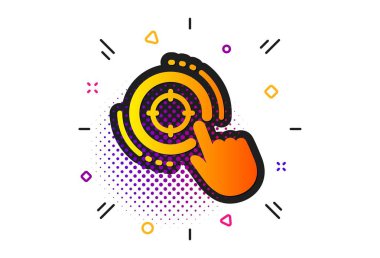 Seo hedef simgesi. Arama motoru optimizasyonu işareti. Vektör