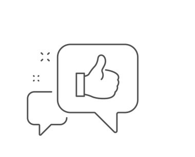 Çizgi simgesi gibi. Başparmak yukarı işareti. Vektör