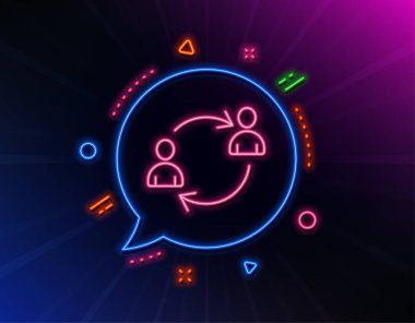 Ekip çalışması hattı simgesi. Profil avatar işareti. Vektör