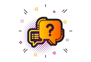 Soru işareti simgesi. Quiz sohbet kabarcık işareti. Vektör