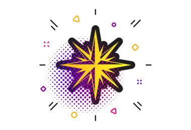 Pusula işareti simgesi. Windrose navigasyon sembolü. Vektör