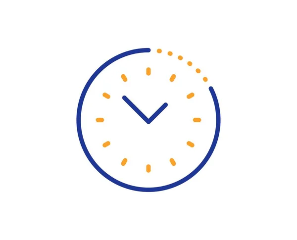 Icono de línea de gestión de tiempo. Señal de reloj. Mira. Vector — Archivo Imágenes Vectoriales