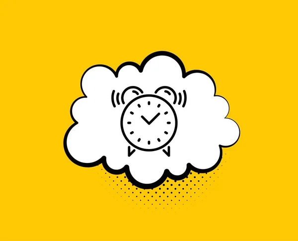 Icono de línea de reloj de alarma. Señal de tiempo. Vector — Archivo Imágenes Vectoriales