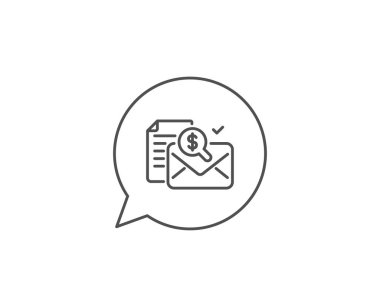 Muhasebe raporu satırı simgesi. Denetim işareti. Vektör