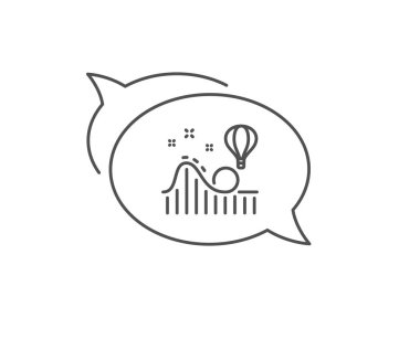 Roller coaster hattı simgesi. Eğlence Parkı işareti. Vektör