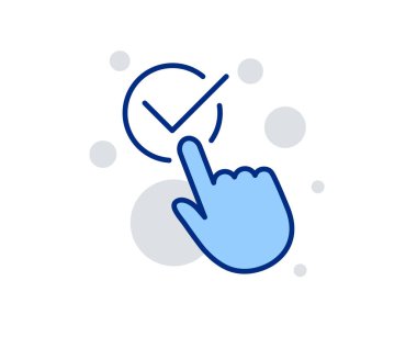 Onay kutusu satır simgesi. Kabul edilen veya onaylanan işaret. Vektör