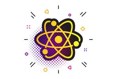 Atom işareti simgesi. Atom parçası sembolü. Vektör