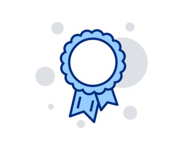 Başarı çizgisi simgesi. Kazanan madalya işareti. Vektör