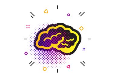 Beyin işareti simgesi. Akıllı akıllı zihin. Vektör