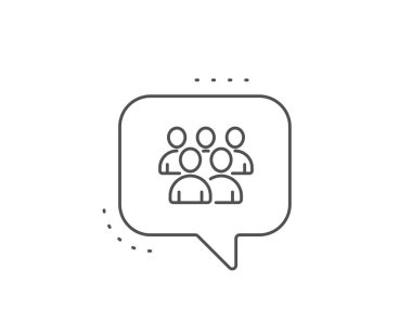 Grup satırı simgesi. İş yönetimi işareti. Vektör