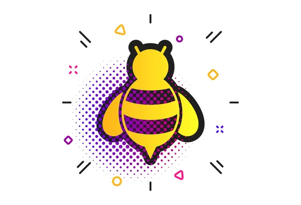 Signo de abeja icono. Símbolo de abeja o ábside. Vector — Vector de stock