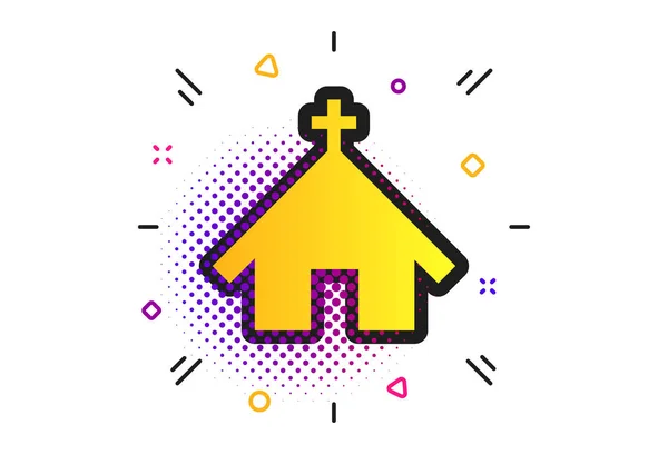 Church icon. Christian religion symbol. Vector