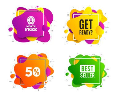 Hazır sembolü alın. Özel teklif işareti. Vektör